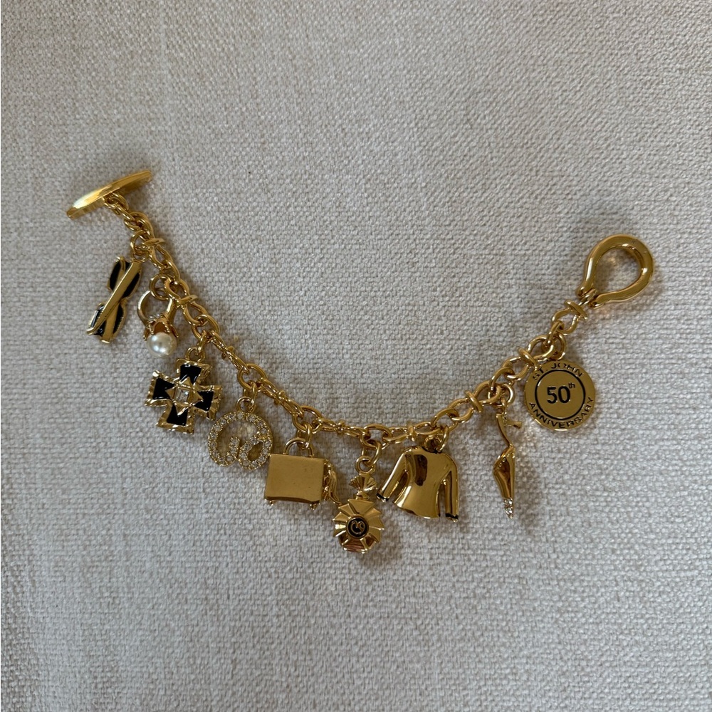 St. John Gold 50th anniversary collectors Charm Bracelet - Picture 2 of 2